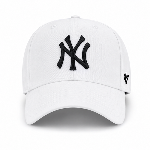 47 Brand New York Yankees MVP Cap in White/Black.