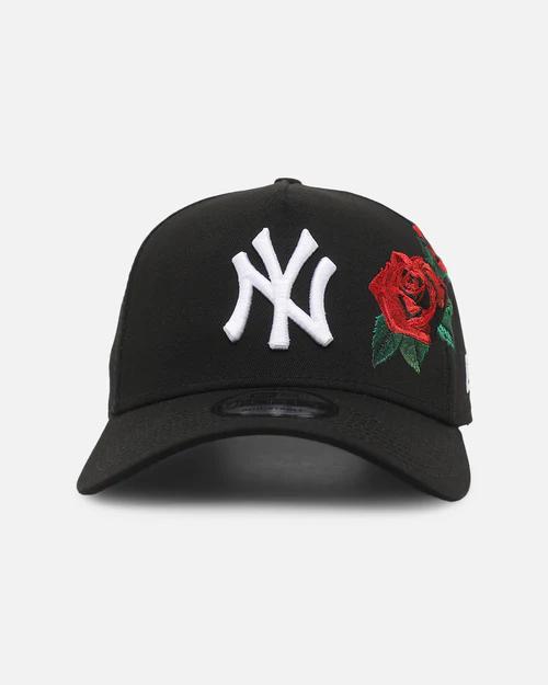 New Era New York Yankees 9FORTY Rose Custom Cap in Black