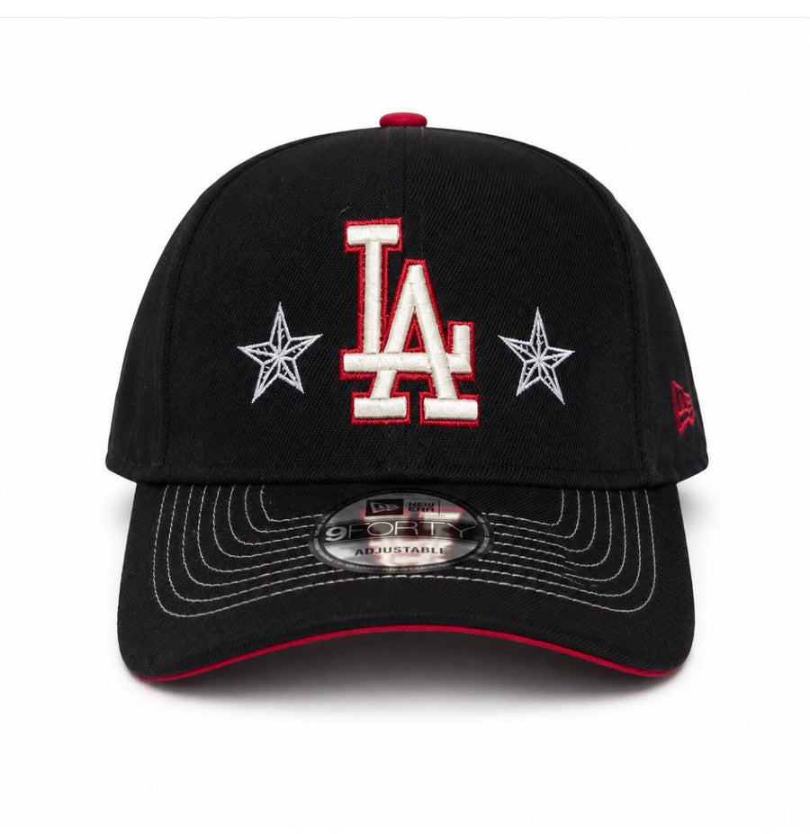 New Era Los Angeles Dodgers "Black/Red Two-Tone with Stars"