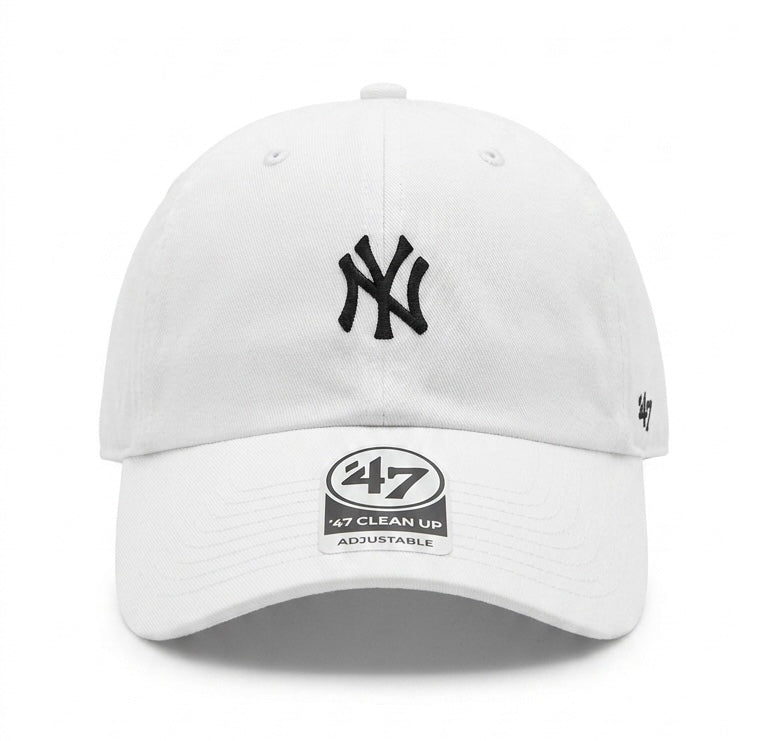 47 Brand New York Yankees Small Logo Clean Up Cap (white)