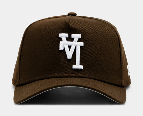 New Era 9FORTY A-Frame Los Angeles Dodgers "Upside Down Logo" Dark brown Snapback Cap