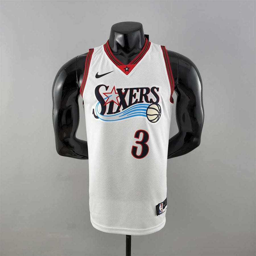 Retro Philadelphia 76ers Iverson #3 big meteor white NBA Jersey tm
